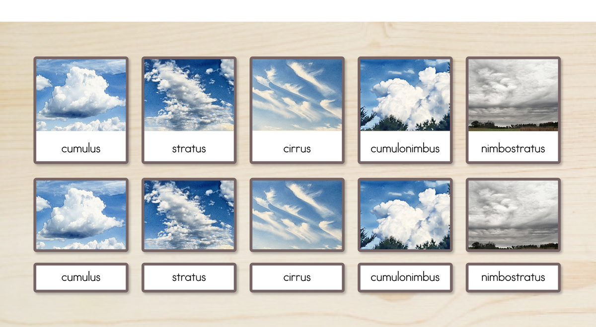 Cloud Types Nomenclature Cards