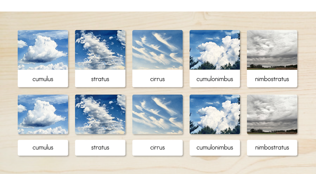 Cloud Types Nomenclature Cards