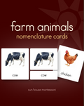 Farm Animals Nomenclature Cards