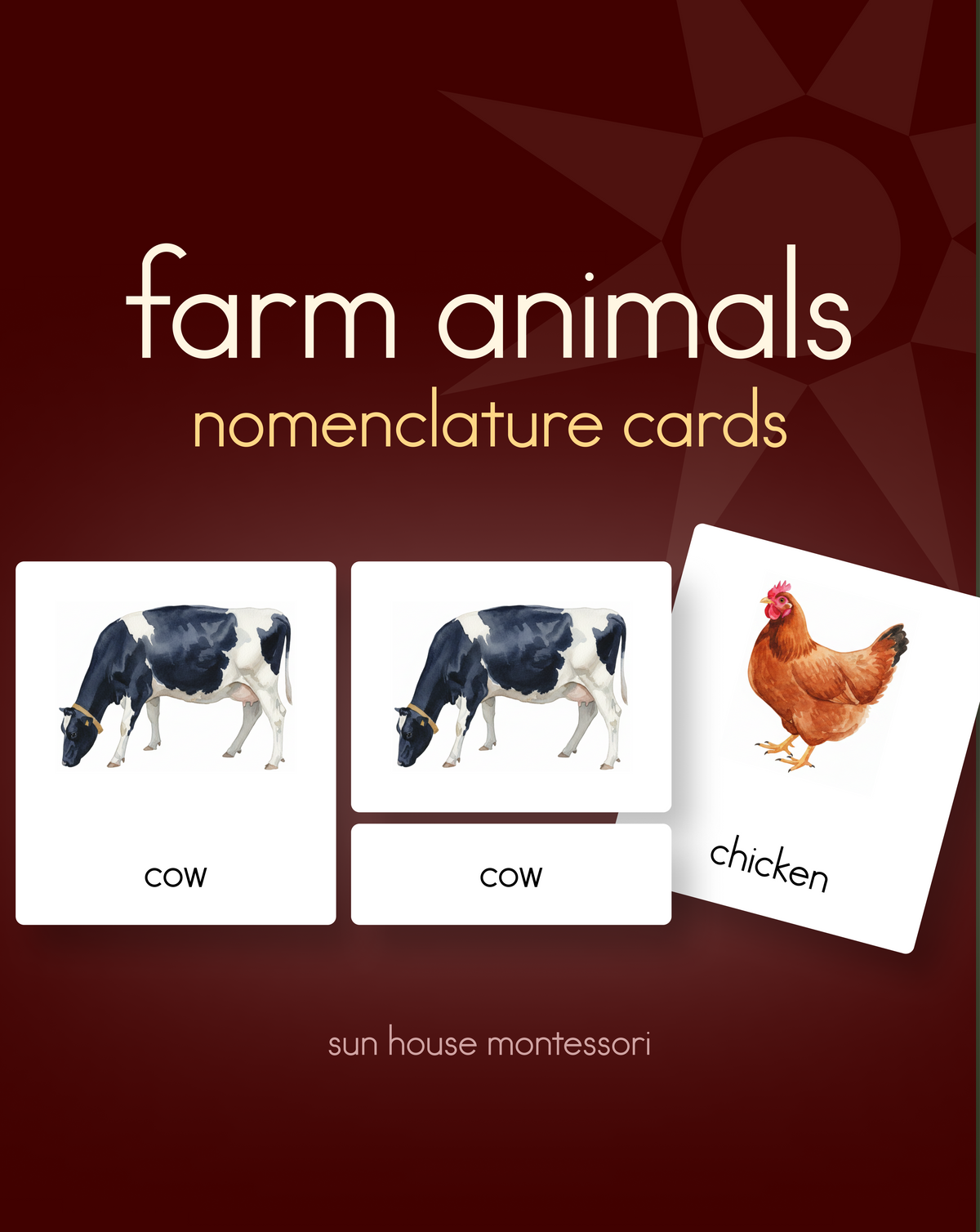 Farm Animals Nomenclature Cards