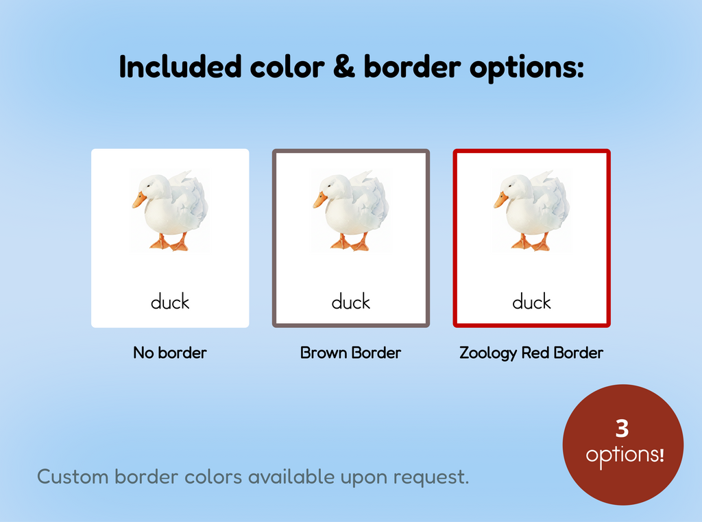 Farm Animals Nomenclature Cards