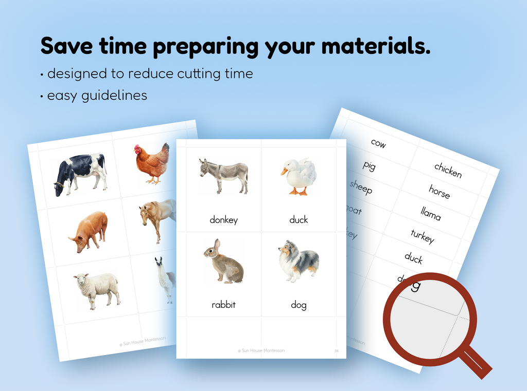 Farm Animals Nomenclature Cards