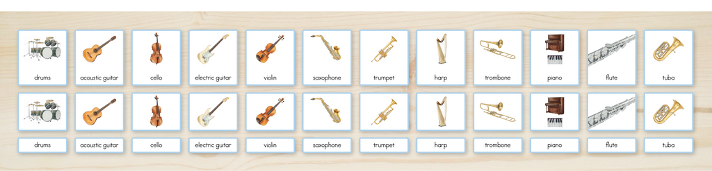 Musical Instruments Nomenclature Cards