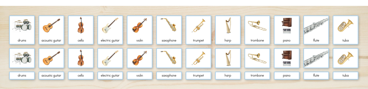 Musical Instruments Nomenclature Cards