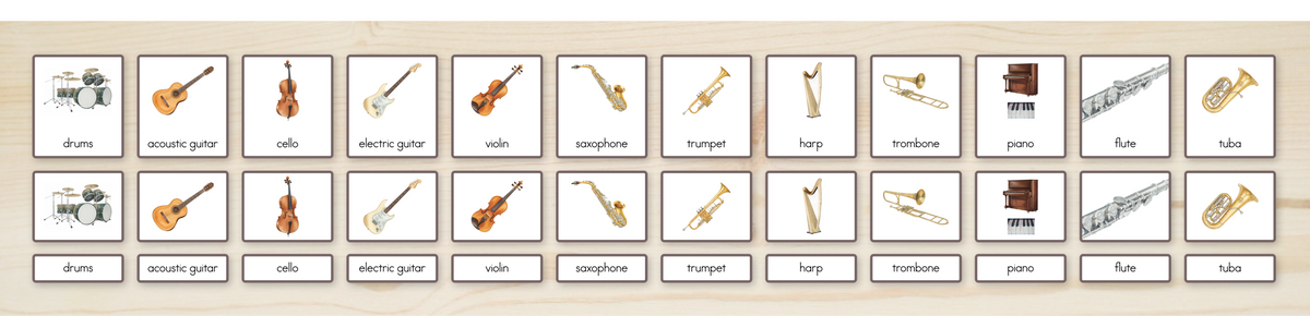 Musical Instruments Nomenclature Cards