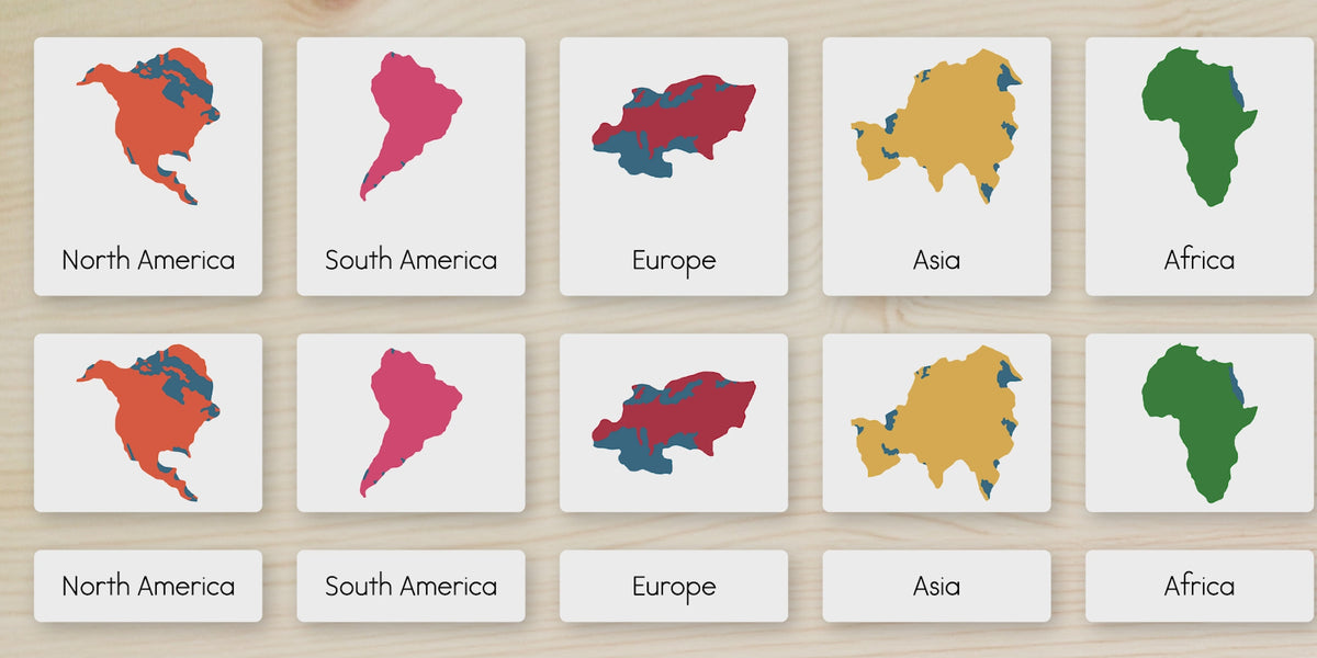 Continents Nomenclature Cards