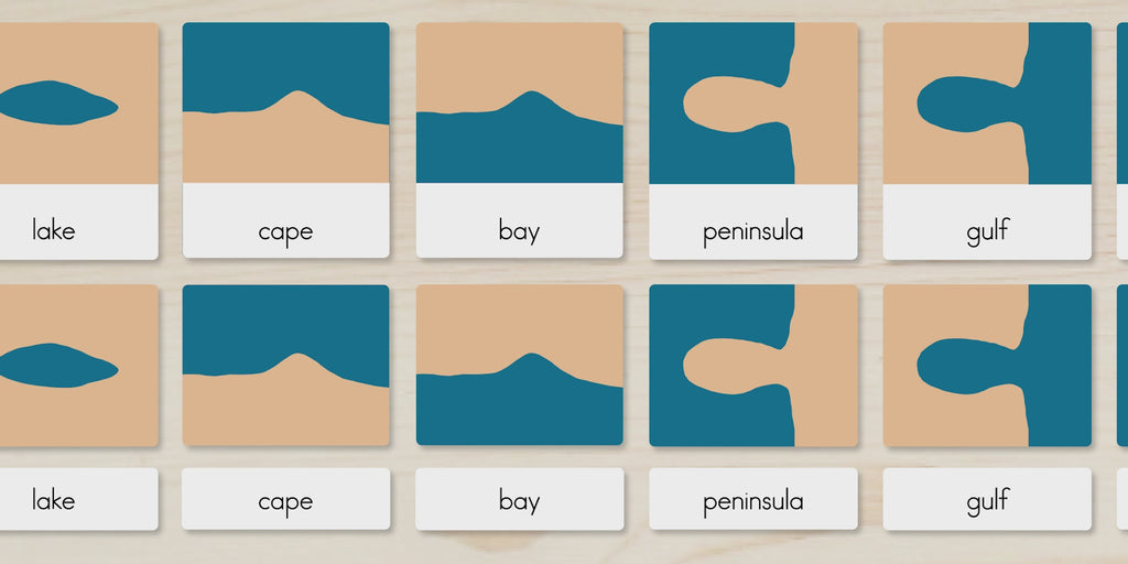 Land and Water Forms Nomenclature Cards