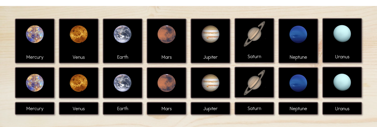 Solar System Nomenclature Cards