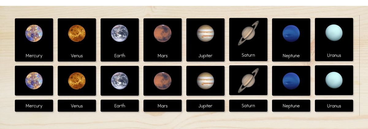 Solar System Nomenclature Cards