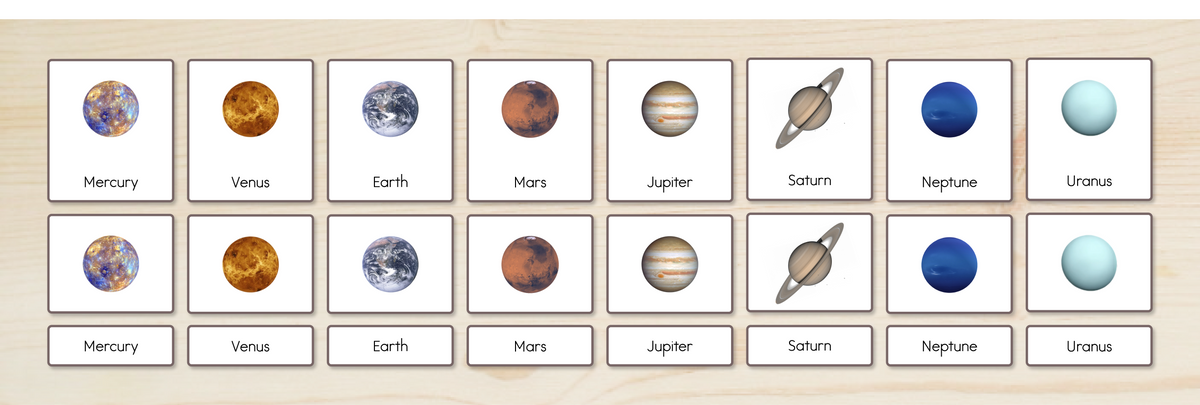 Solar System Nomenclature Cards