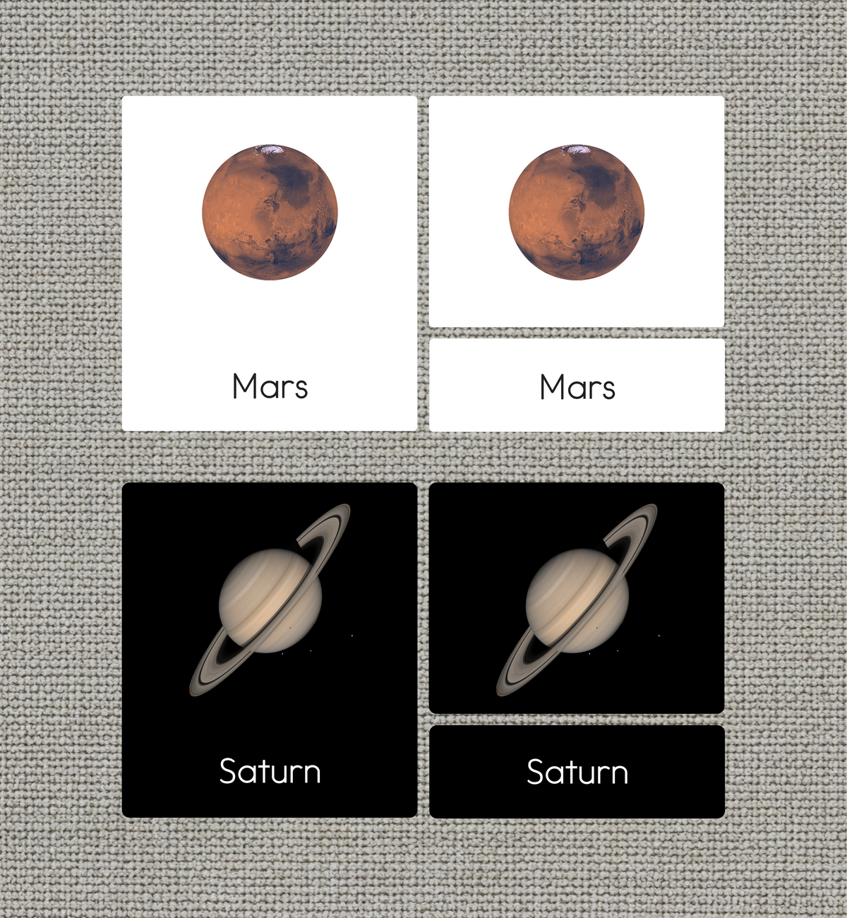Solar System Nomenclature Cards