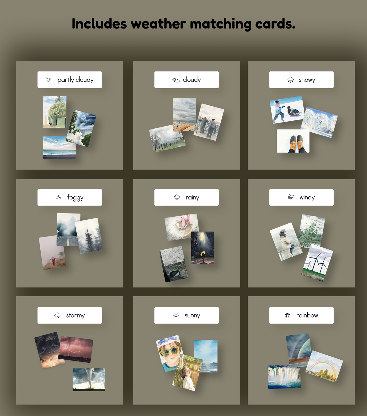 Weather Nomenclature Cards + Matching Activity