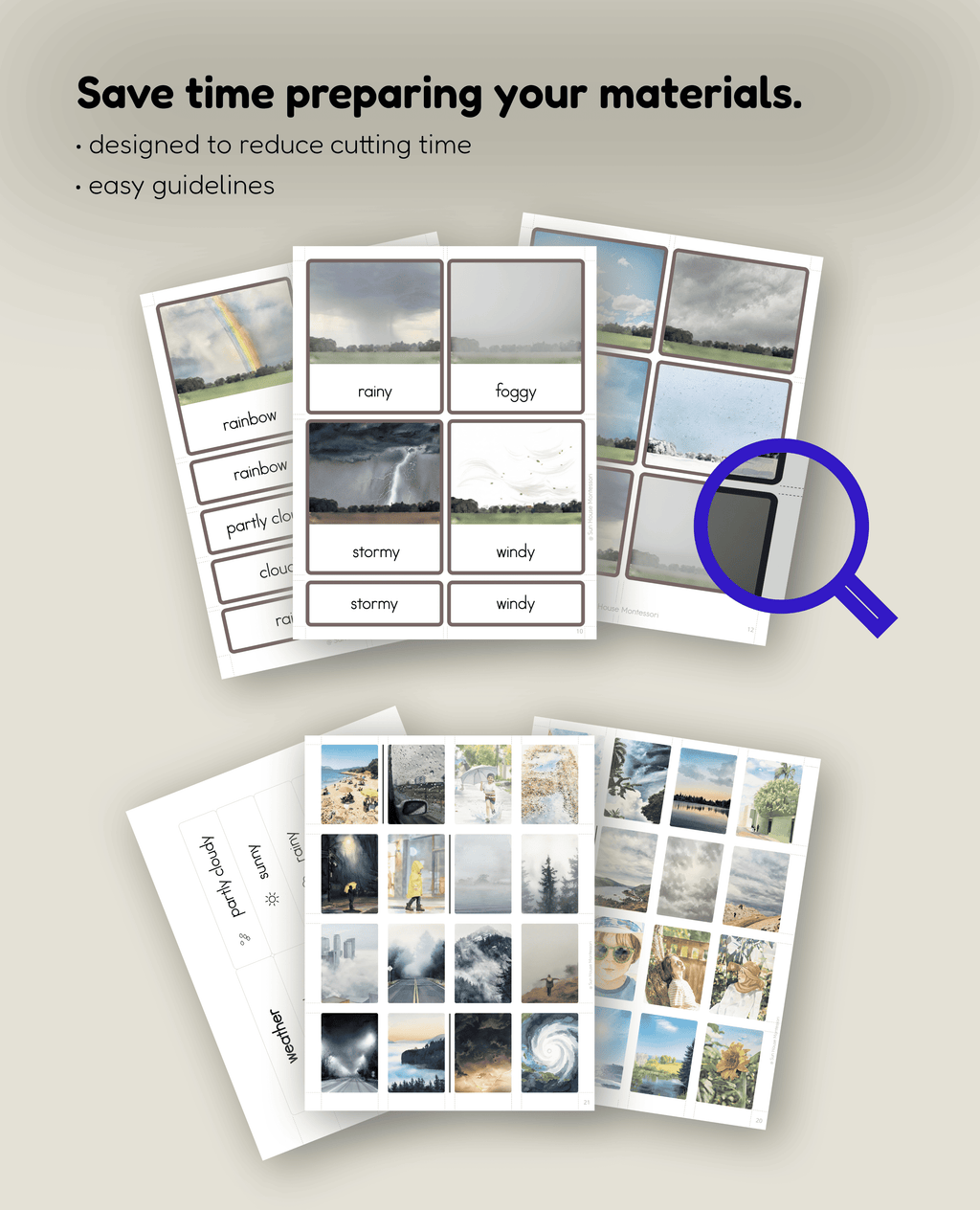 Weather Nomenclature Cards + Matching Activity