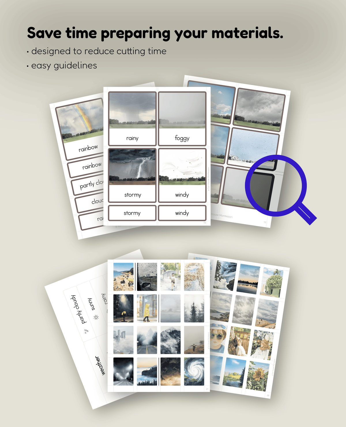 Weather Nomenclature Cards + Matching Activity