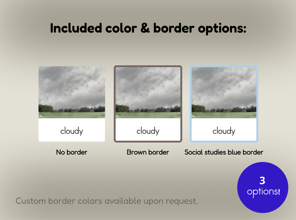 Weather Nomenclature Cards + Matching Activity